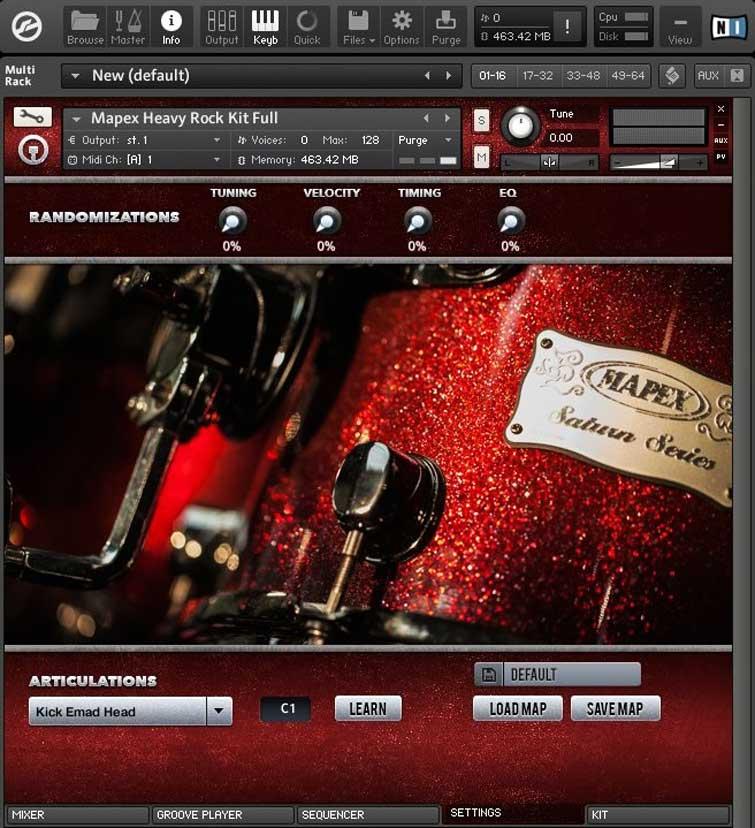 خرید اینترنتی وی اس تی درام هوی راک Drumdrops Mapex Heavy Rock Kit