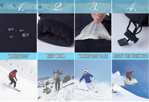 دستکش دوپوش زمستانی مخصوص اسکی و کوهنوردی THE NORTH FACE