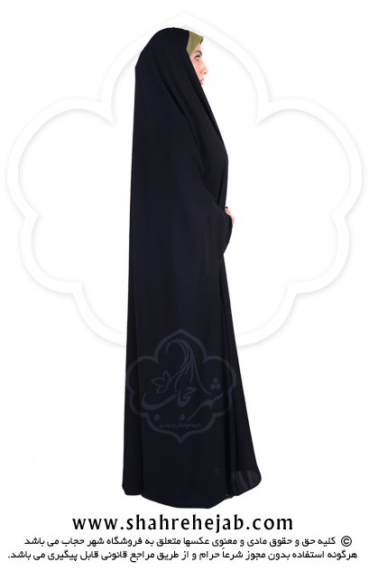 چادر دانشجویی بدون مچ کرپ کن کن ژرژت شهر حجاب مدل 8020